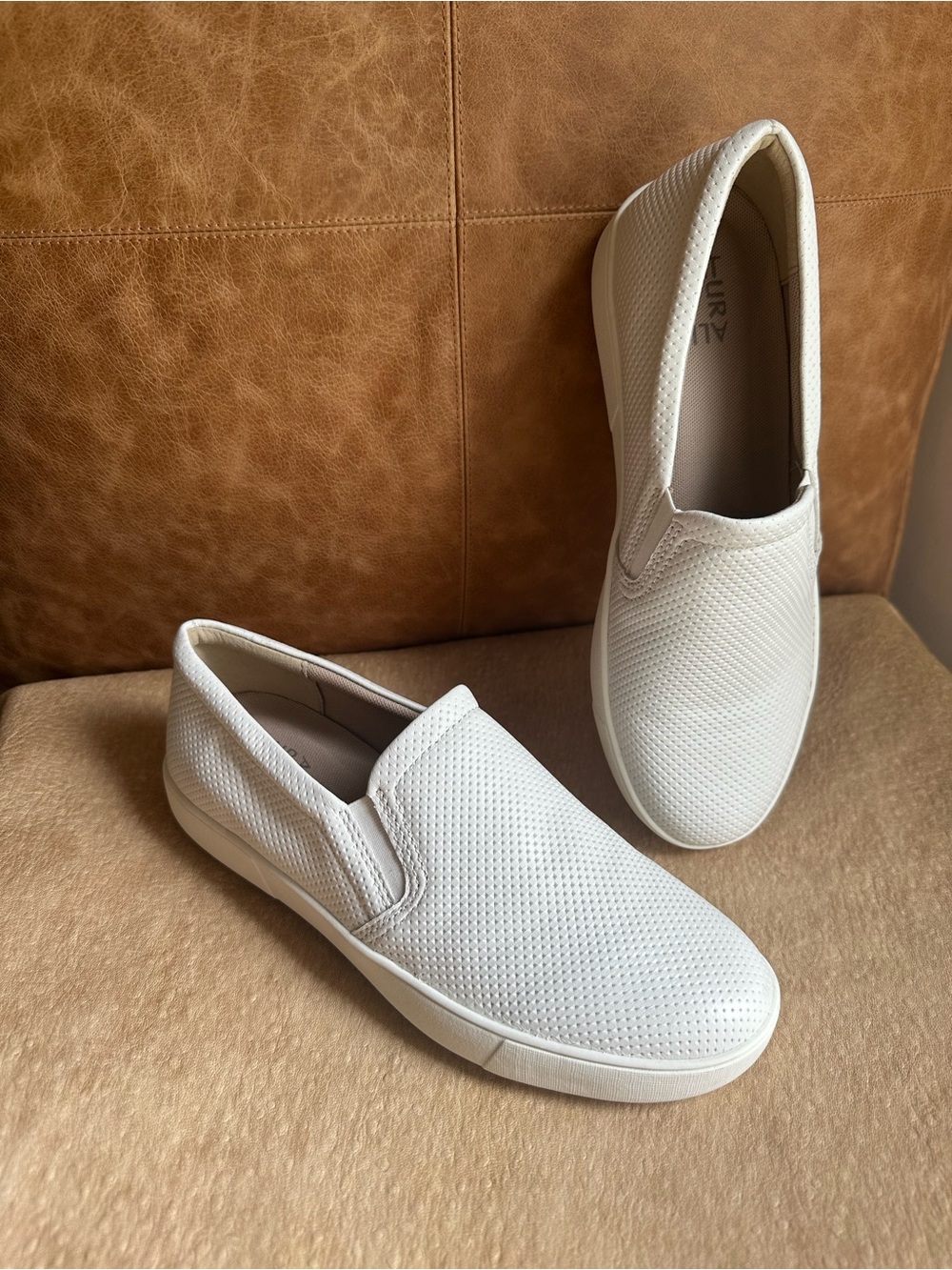Naturalizer Marianne Slip-On Sneaker, White Leather